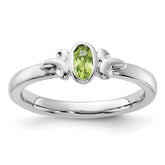 Sterling Silver Stackable Expressions Peridot Ring